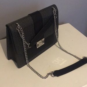 Black gray purse
